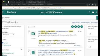 ProQuest Database Search