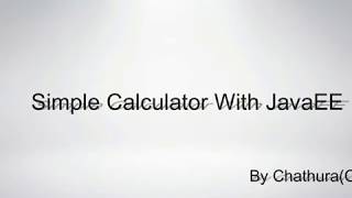 Simple Calculator with JavaEE+EJB Part01