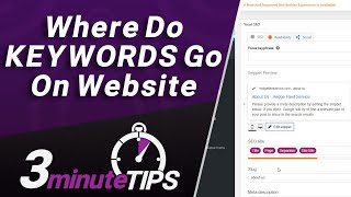 Where Do KEYWORDS Go On A Website for SEO? Is Meta Keywords Tag Dead?
