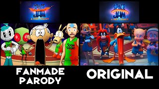 SPACE JAM 2 and NICKTOONS Parody Side-By-Side Comparison