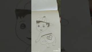 omkar art drawing of cute bts boy please subscribe🙏