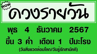 #ดวงรายวัน พุธ 4 ธันวาคม 2567 #ดวงรายวันวันนี้ #ดวงวันพรุ่งนี้ #ดูดวง #ดวงวันนี้ #horoscope