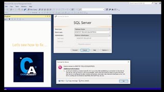 Why Ssms Is Not Connecting To Sql Server Or Cannot Connect To Sql Why Ssms Is Not Connecting To Sql Server Or Cannot Connect To Sql