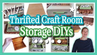 Beautiful Thrift Store Makeovers for Craft Room Storage || Craft Room Makeover Series