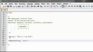 PHP tutorial 4 - String functions
