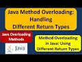 Java Method Overloading: Handling Different Return Types | Java Tutorial