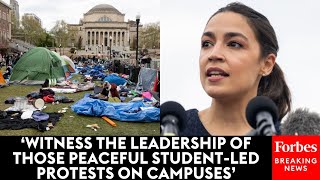 JUST IN: AOC Comments On Pro-Palestinian Protests At Columbia And Yale