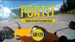 Käsittelykoe mopolla Portit