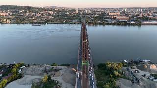 4K HDR Drone Flight Over Pančevo Bridge: From Pančevo to Belgrade