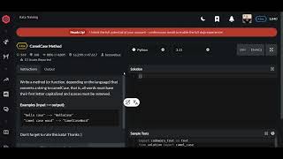 Codewars | CamelCase Method | Python 6 kyu