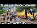 Akibat Tanjakan Batu jomba Licin,Mobil Truk Dan Bus Gagal Menanjak #batujomba #batujombahariini