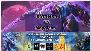 Turnamen mobile legends kalamuda x menyala smansa 1 vs napoleon