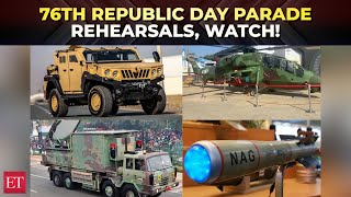 76th Republic Day Parade rehearsal | Pinaka launcher, Apache helicopters and more rehearse at...