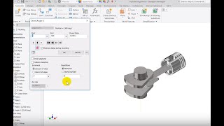 Animasjon av enkel forbrenningsmotor med 1 stempel i Inventor 2020.