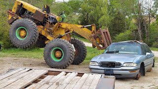 Adapting 53 inch Michelin military tires to my wheel loader, with STEVE!!!