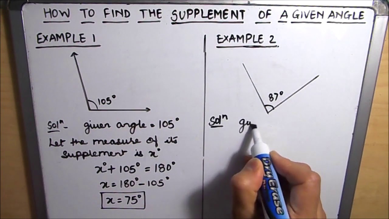 Find The Supplementary Angle Calculator