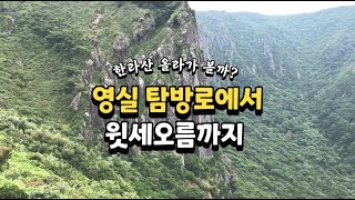 제주도 한라산 영실 탐방로에서 윗세오름까지 탐방로 풍경입니다. (4K UHD)