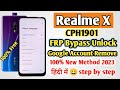 Realme X (RMX1901) Frp Bypass | Realme X Google Account Bypass | Realme X Frp Bypass Without PC 2023