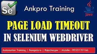 Selenium with Java 39 - Page load timeout synchronization for selenium webdriver explained with code