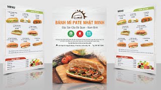 Hướng dẫn thiết kế tờ rơi bánh mì bằng Photoshop | Design Dạo