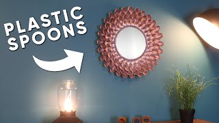 How To Create A DIY Dupe Aesthetic Mirror Out Of Plastic Spoons