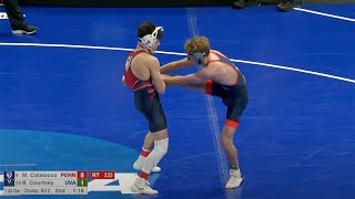 133lbs Brian Courtney (Virginia) vs Michael Colaiocco (Penn)