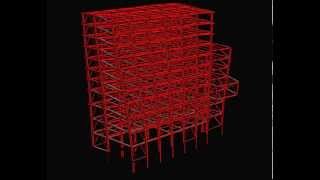 AxisVM steel structure animation