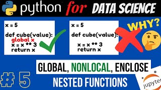 Python Functions - Scope, *args, **kwargs, default and variable arguments, global scope | Tutorial 4