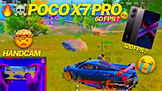 POCO X7 PRO TEST PUBG HANDCAM BEST GAME PHONE 😱 120 FPS OR 60 FPS?🤯🔥