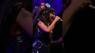 Amy Winehouse performing 'Back to Black' live at Glastonbury Festival in 2008.