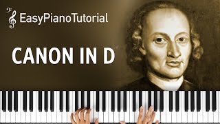 Canon in D -  Piano Tutorial + Free Sheet Music