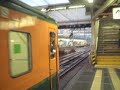 jr東海道本線 横浜駅に到着する113系15両編成 jr 113 series arriving at yokohama station on the jr tokaido main line