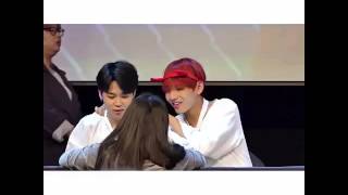 [FANCAM] 160513 - 160512 JIMIN at Sinchon \u0026 Mokdong fansign ( Cute moment )