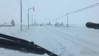 トラック　走行動画　北海道　除雪車と遭遇　3連発！