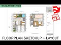 MEMBUAT DENAH YANG ATRAKTIF MENGGUNAKAN SKETCHUP+LAYOUT