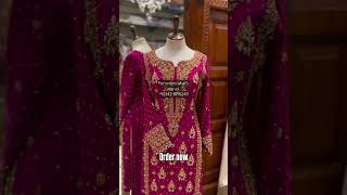 Pakistani clothing || handmade work || designer dresses || shorts #wedding #viral | uk | #pakistani