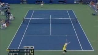 USO 05 SF Federer vs Hewitt Highlights Pt2