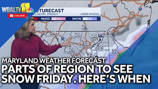 Maryland weather forecast: Parts of region to see snow Friday morning