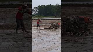 クボタトラクター Kubota Hand Tractor VS Muddy Field #1240 #shorts