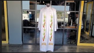 Clergy Stole with spiritual Cross Embroidery by PSG Vestments.