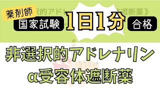 【1日1分/医療系学生必見】非選択的アドレナリンα受容体遮断薬はゴロでサクッと覚えましょう！