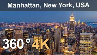 360° , Manhattan, New York, USA, 4K aerial