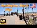 Huntington Beach Pier Walking Tour 4K 🇺🇸 California, USA