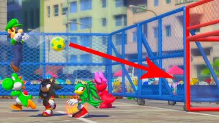 Mario and Sonic at the rio 2016 Olympic Games Duel Football Team Yoshi vsTeam Peach and Donkey Kong