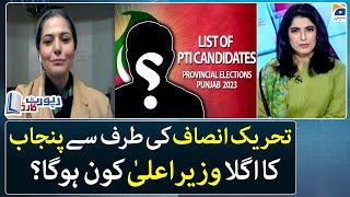 Who will be candidate of PTI for next CM Punjab? - Mehmal Sarfaraz analysis - Report Card - Geo News