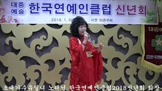 초대가수유필녀 노래님 한국연예인클럽2018신년회 회장유쾌한 큰룡드림엔터테인먼트영상제작