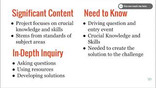 Introduction to Project Based Learning PBL Process