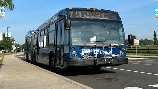 CTtransit 2011 Novabus LFS Articulated Hybrid #1102 Ride on route 54