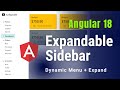 Expandable Menu Angular 18 | How to setup Admin app in Angular | Side Bar in Angular