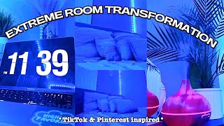 extreme✰ room transformation 2022 + tour *aesthetic/tiktok/pinterest inspired*bedroom transformation